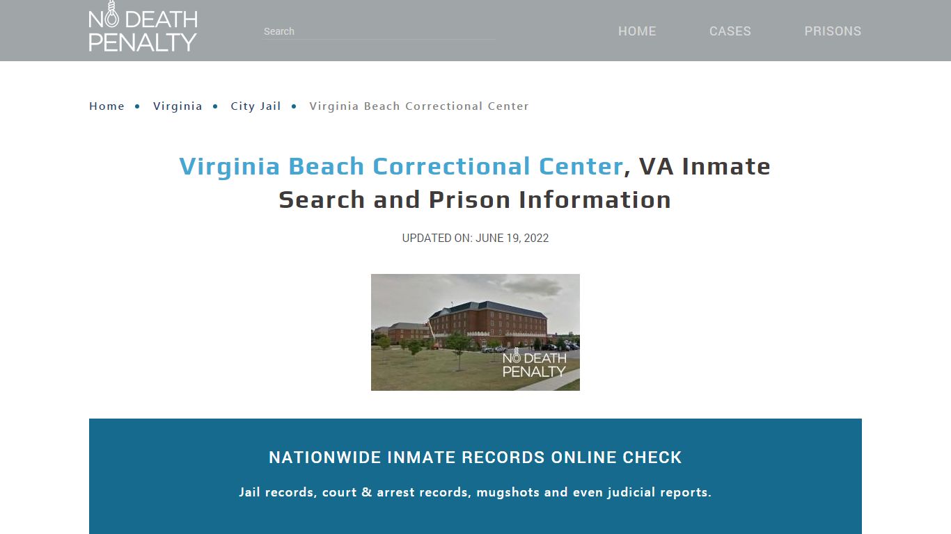 Virginia Beach Correctional Center, VA Inmate Search ...